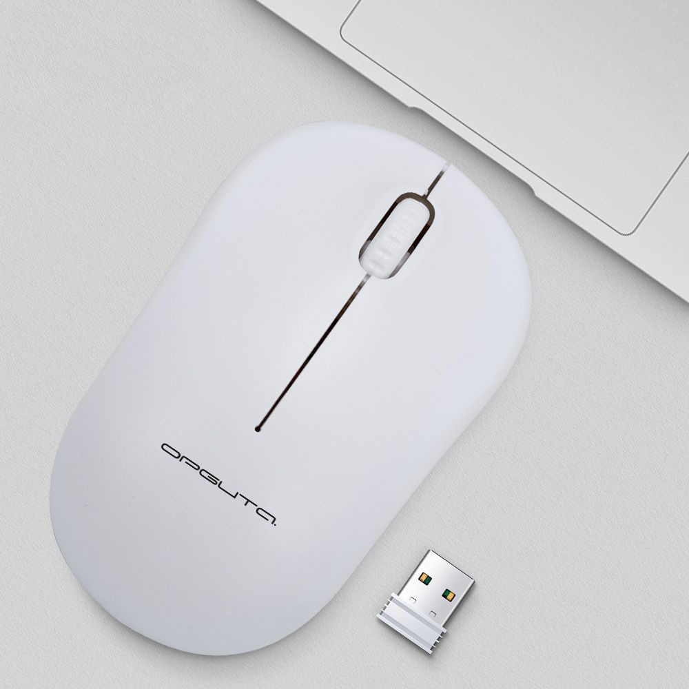 Мышь беспроводная (USB, 2.4ГГц, 1АА, 10м) Орбита OT-PCM69 Белая #1