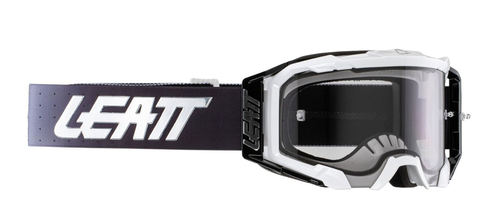 Кроссовые очки маска Leatt Velocity 5.5 White Light Grey 58% (8024070390) #1
