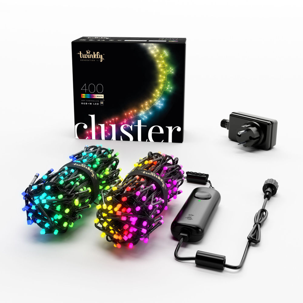 Гирлянда LED Twinkly Cluster - 400 шт. (6 м) RGB + W + BT + Wi-Fi (TWC400SPP-BEU) #1