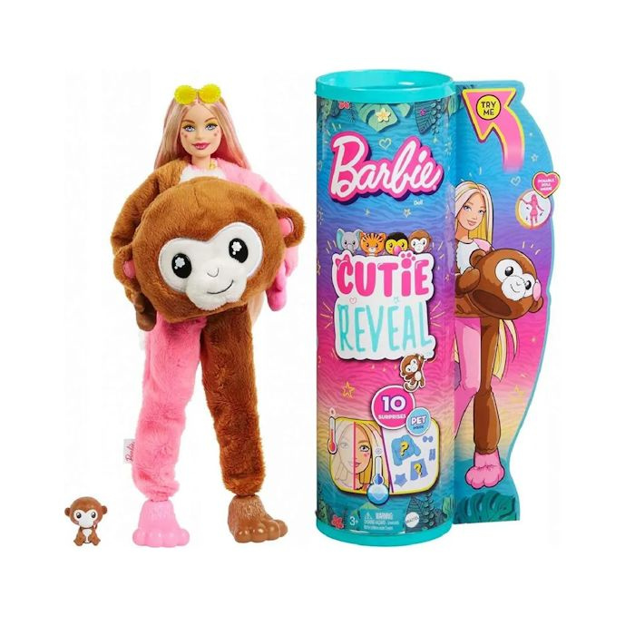 Кукла Barbie Cutie Reveal Милашка-проявляшка Обезьяна HKR01 #1