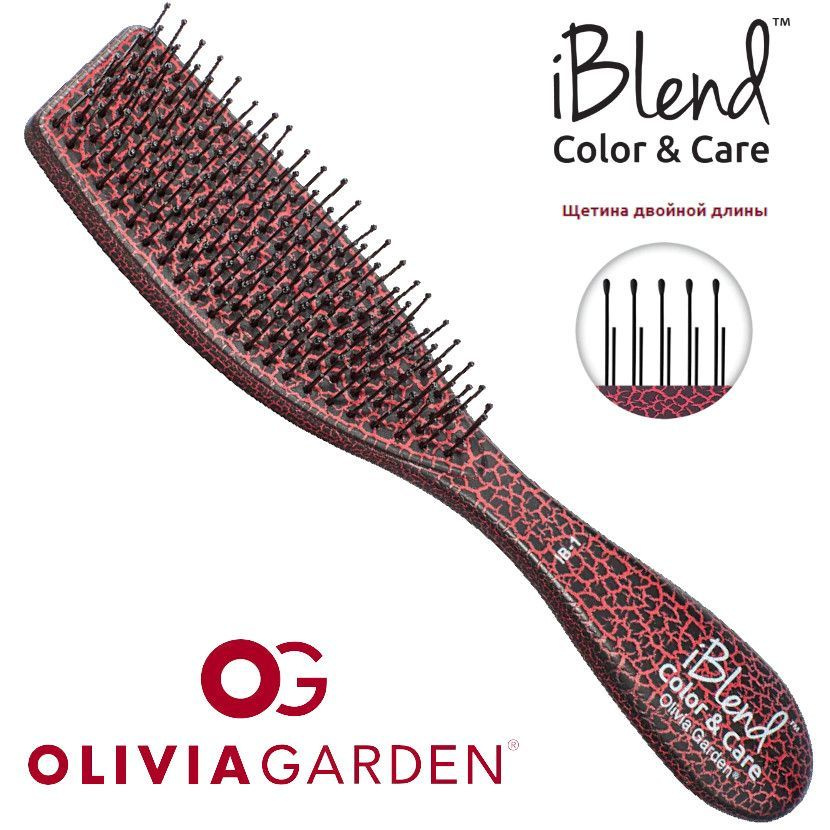 Olivia Garden щетка iBlend для распределения краски и ухаживающих масок, мелирования, балаяжа, узкая, #1