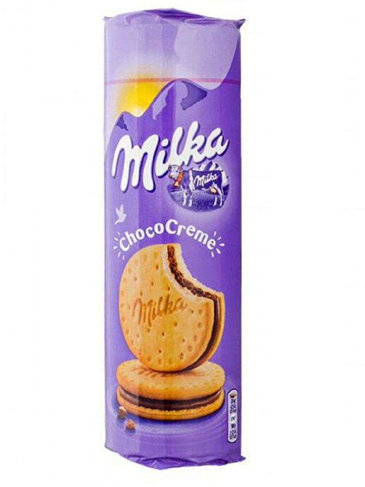 Печенье Милка Чоко Пауза / Milka Choco Pause /Creme с начинкой из молочного шоколада 260 гр (Швейцария) #1