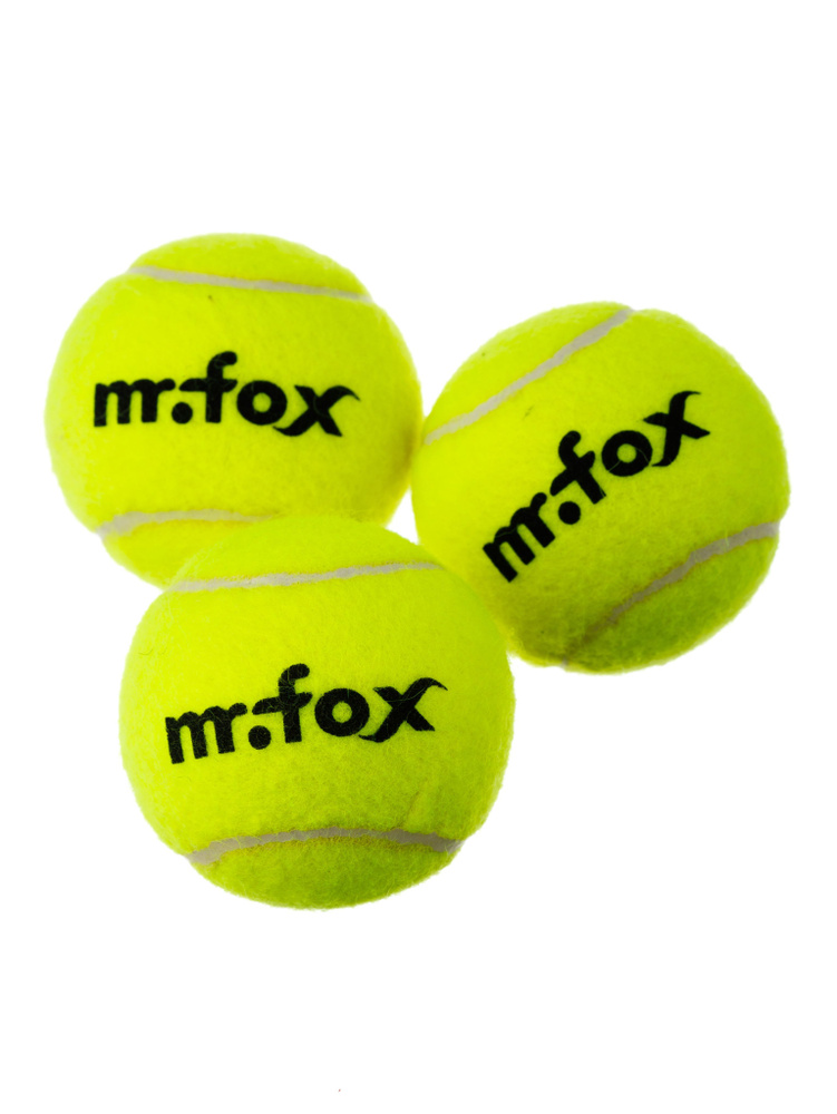 Мяч для большого тенниса Mr. Fox 3 шт, индивидуальная упаковка  #1