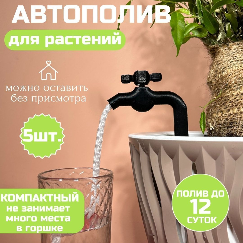 Автополив для комнатных растений: полив цветов во время отпуска и не только | Houzz Россия