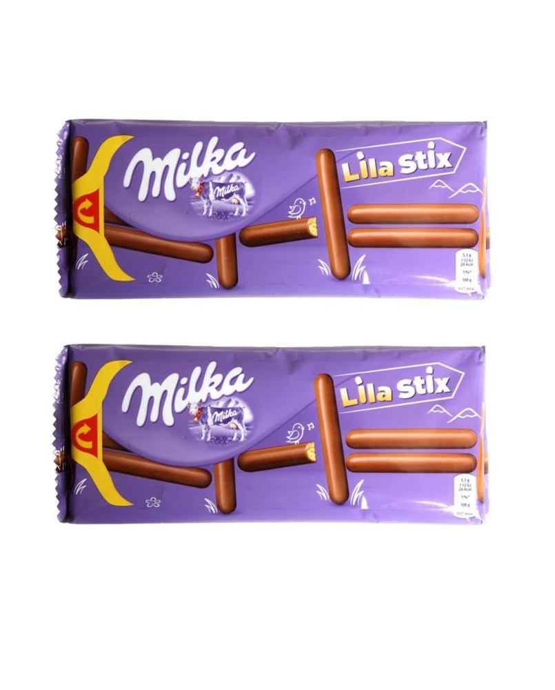 Шоколадные палочки Milka Lila Stix, 2 шт по 112гр #1