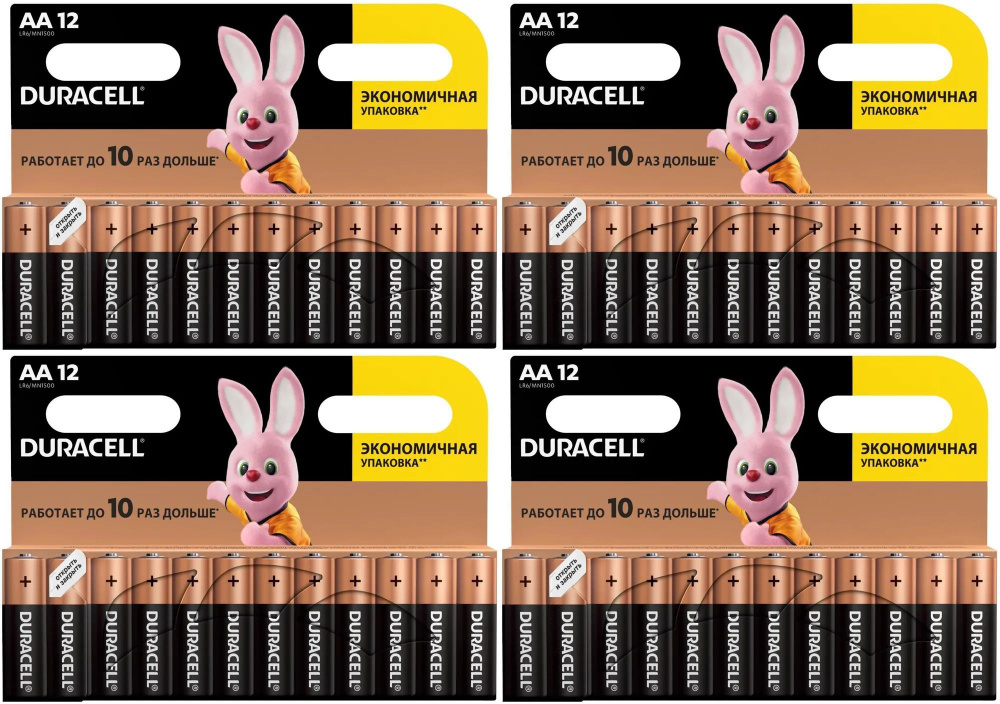 Duracell Батарейка AA, Щелочной тип, 1,5 В, 48 шт #1