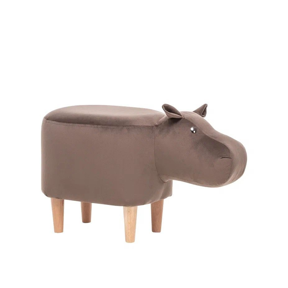 Пуф детский Leset Hippo COMBI ткань пуфик для детей, животное буйвол в детскую  #1