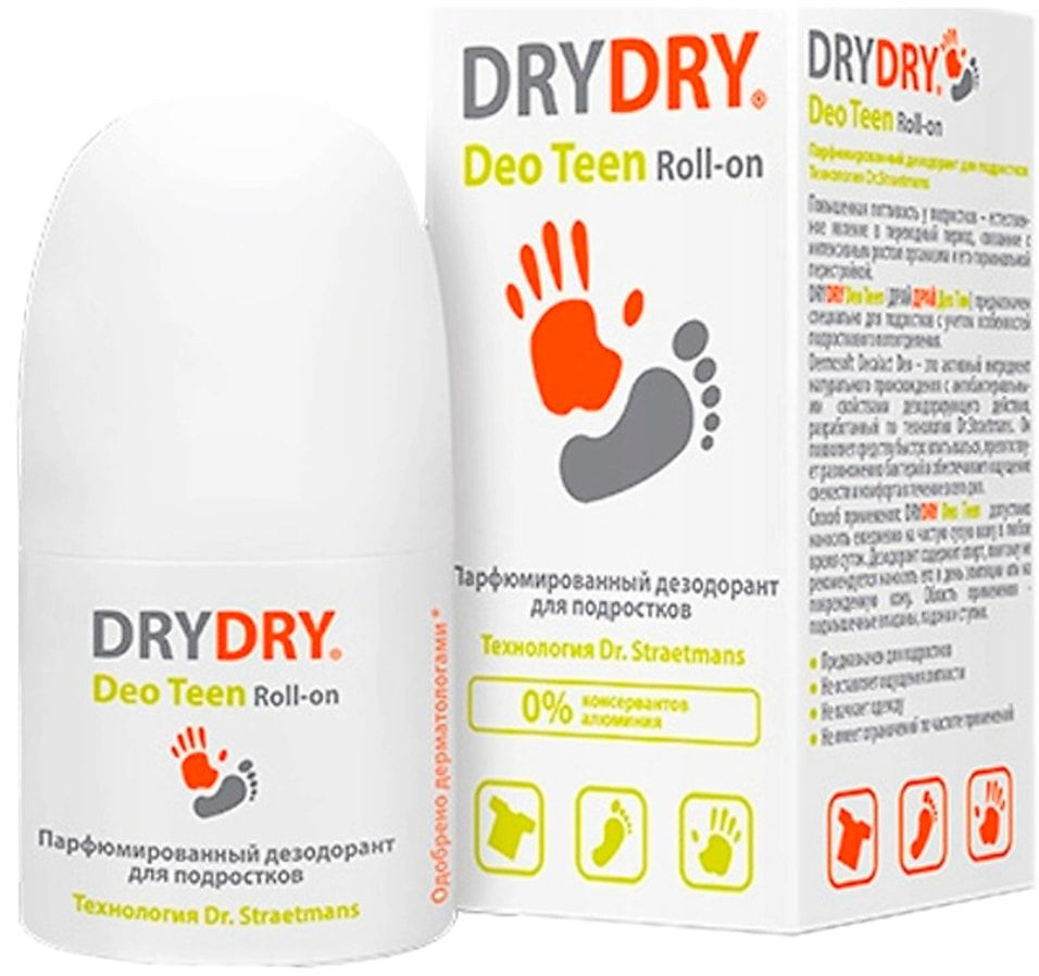 Дезодорант Dry Dry Deo Teen Roll-on парфюмированный для подростков 50мл х3шт  #1