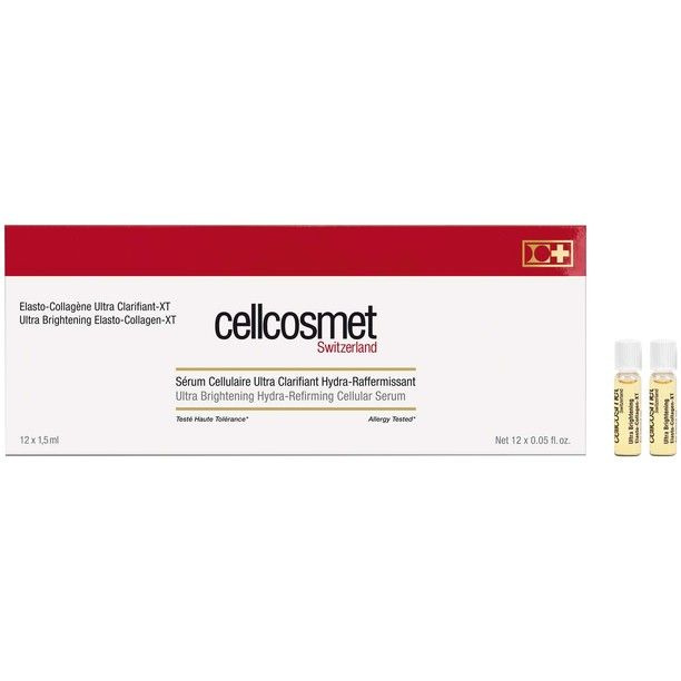 Cellcosmet & Cellmen / Клеточная сыворотка с эластоколлагеном Ультраяркий тон, 12 амп.х 1,5 мл, 18мл #1