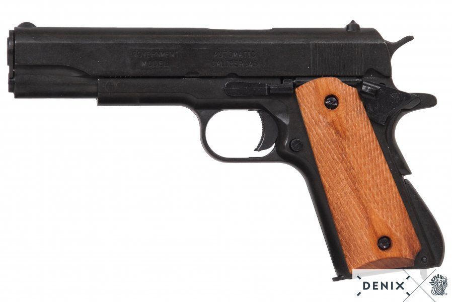 Пистолет автоматический М1911А1, США Кольт, 1911 г. черненый с дер. накладками на рукоять  #1