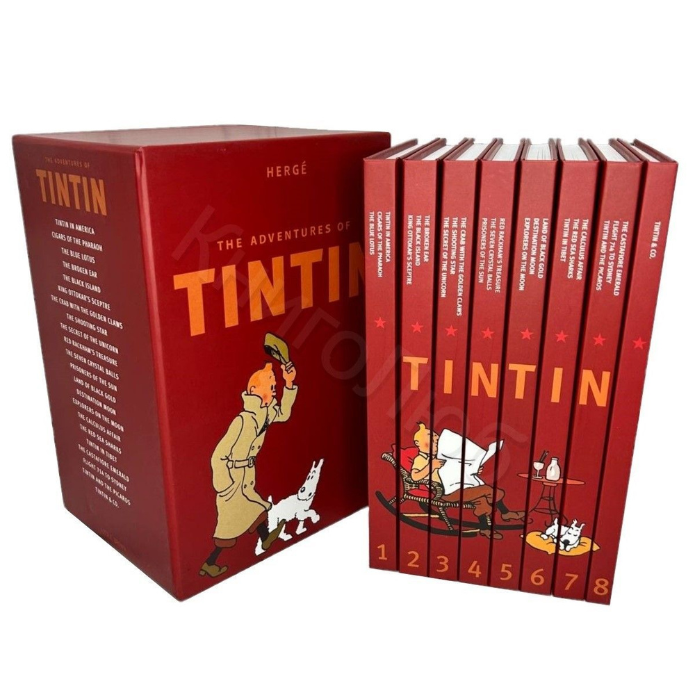 The Adventures of Tintin Set Box / Приключения Тинтина на английском в  подарочном боксе / Тинтин комикс сборник / Иллюстрированные сказки для  детей на английском / Комиксы на английском | Hargreaves Roger -