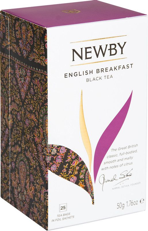 Чай Newby Английский завтрак чёрный в пакетиках, 25х2г #1