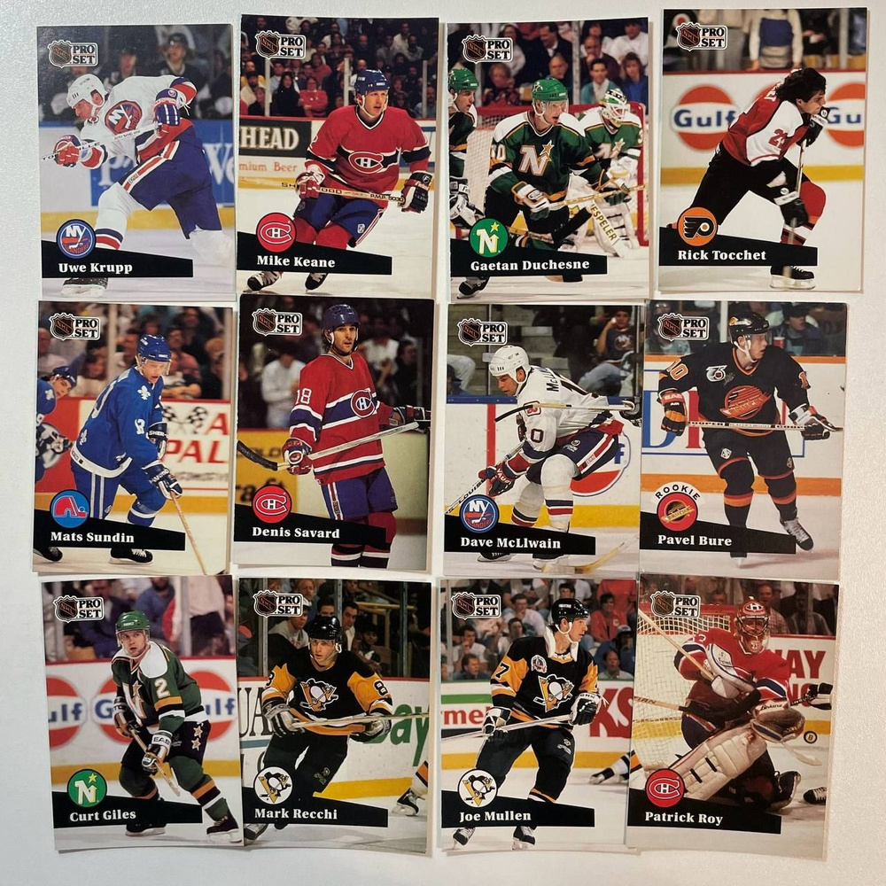 Коллекционные карточки НХЛ / Pro Set 1991 / 12 карт хоккей NHL (набор №2) -  купить с доставкой по выгодным ценам в интернет-магазине OZON (1271921742)