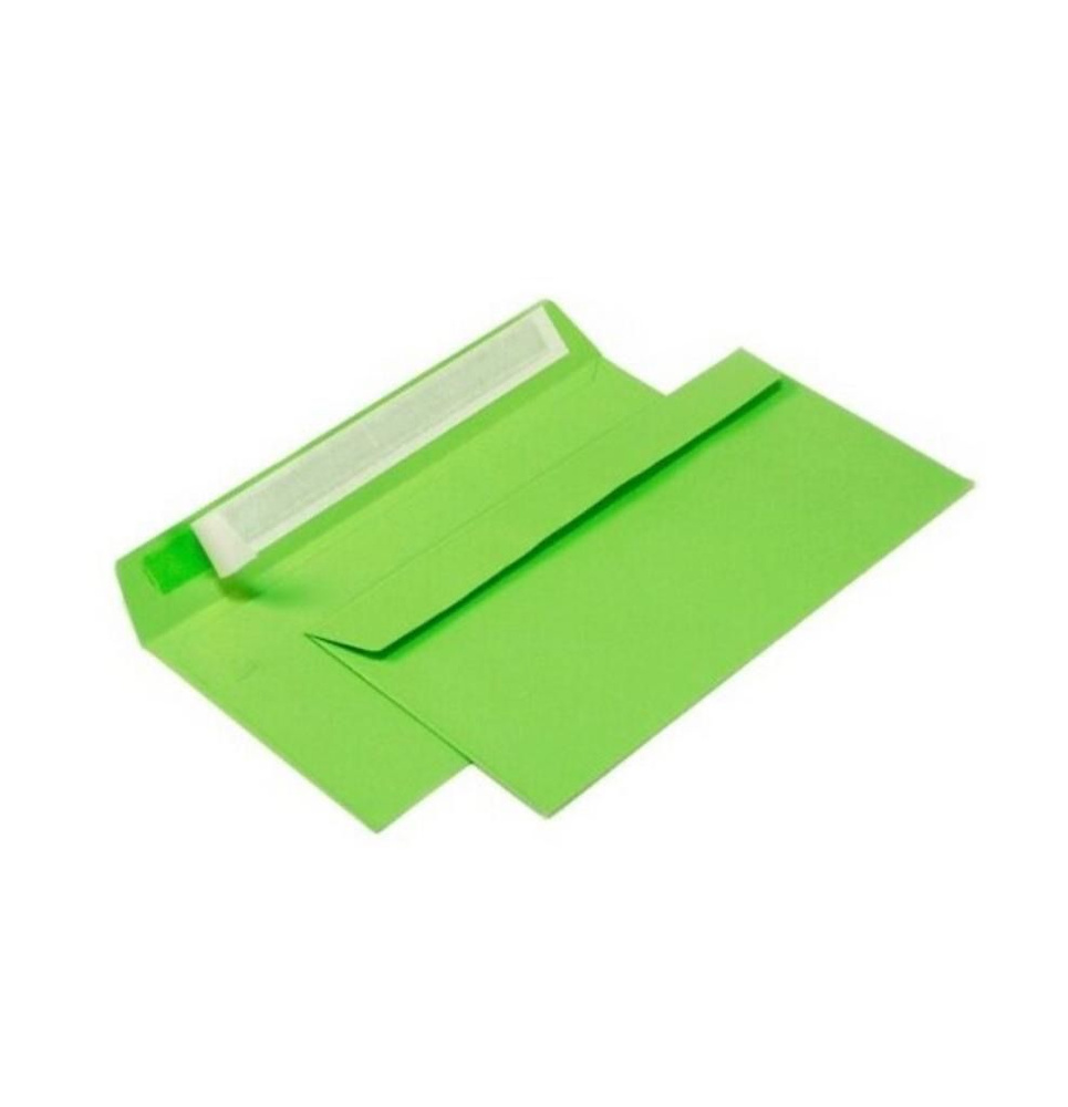 Конверт цветной зеленый С65(114х229мм) 25 штук #1