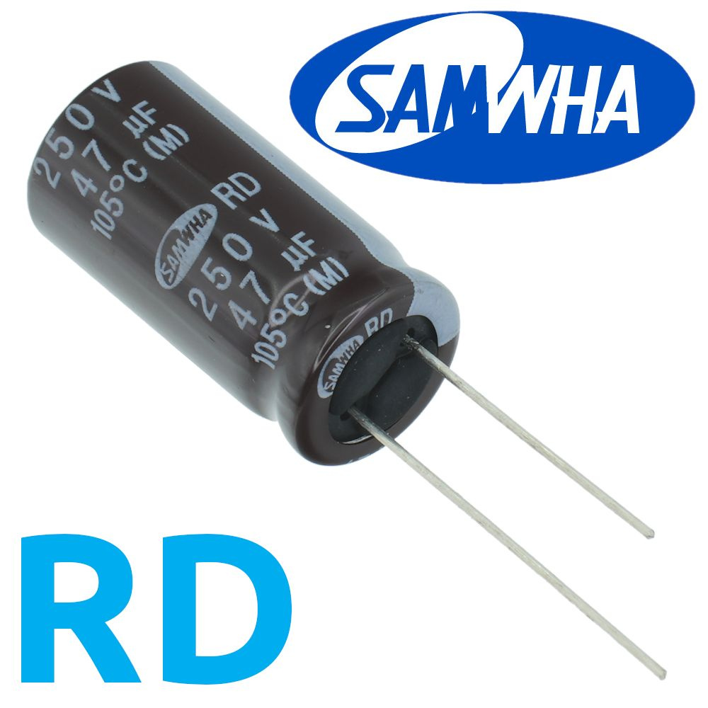 47мкФ 250В / RD / 12,5x25 / 105 С / конденсатор электролитический (4шт ...