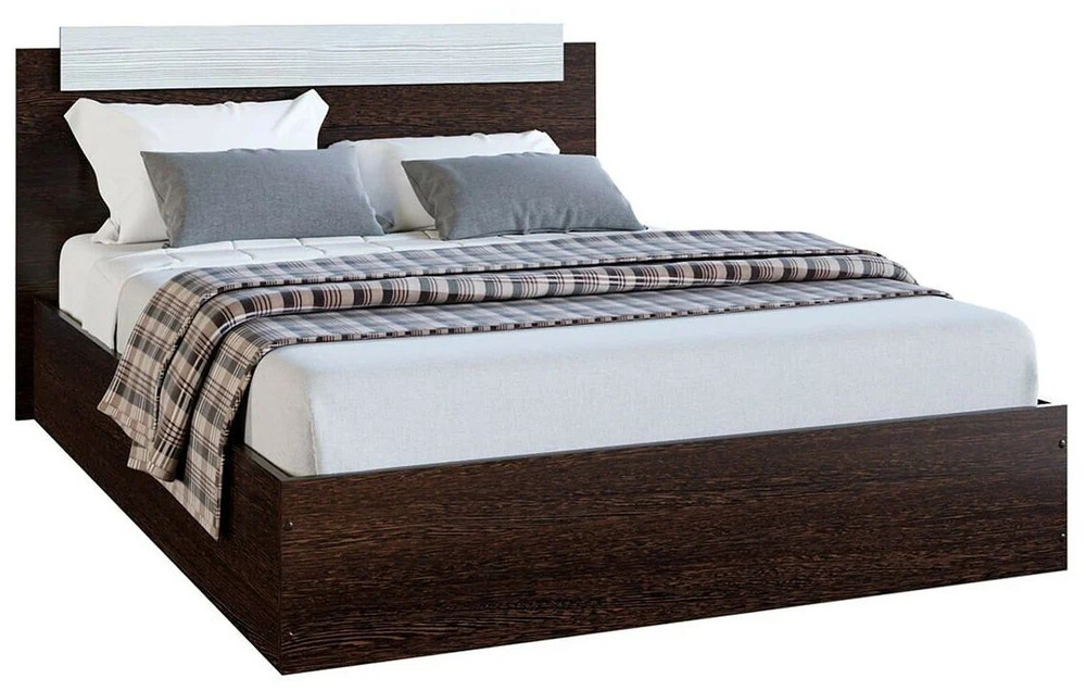 Двуспальная кровать, Кровать ЭКО 140х200 Венге-Лоредо , 140х200 см  #1
