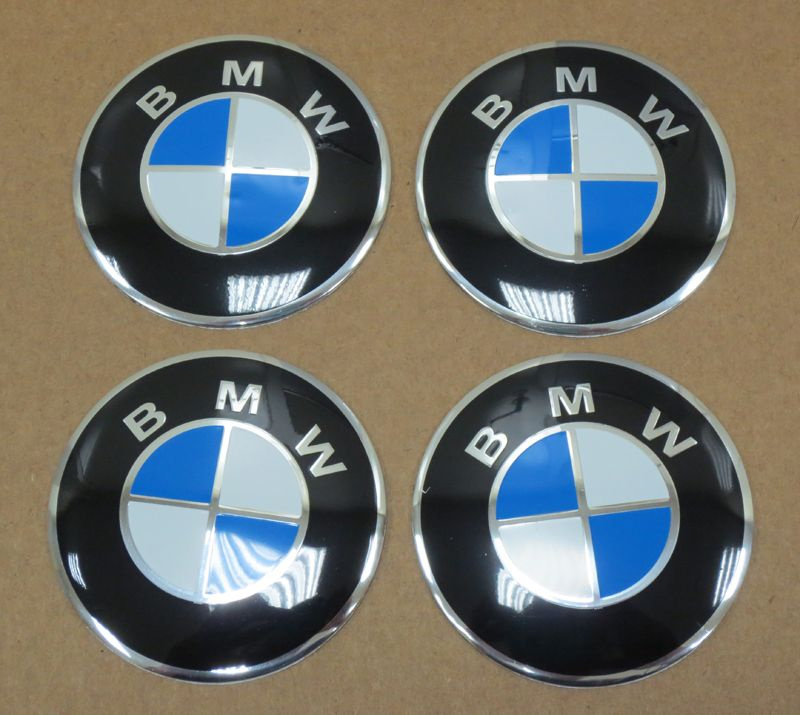 Наклейка OR-4 "BMW" (диаметр 55мм.) на автомоб, колпаки, диски, пластик/ комп. 4шт.  #1