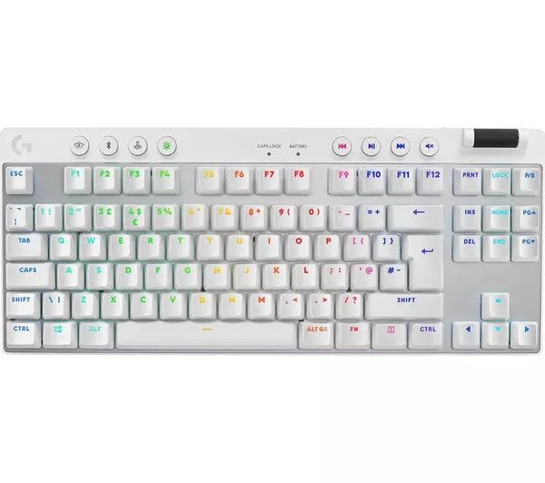 Logitech Игровая клавиатура беспроводная PRO X TKL white, (GL Tactile), Английская раскладка, белый  #1