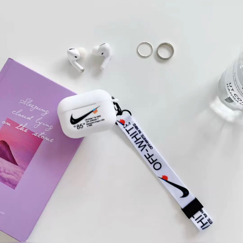 Силиконовый чехол для Apple AirPods Pro Найк белый. - купить с ...