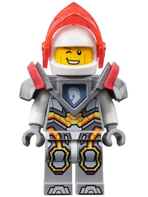 Минифигурка Lego Lance - Trans-Neon Orange Visor, Flat Silver Armor nex076 #1