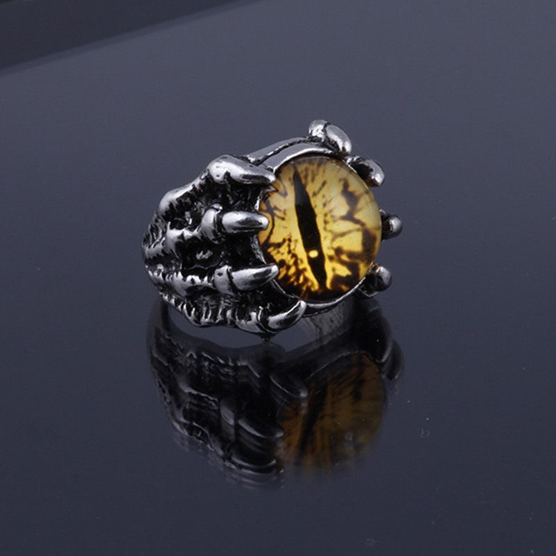 Кольцо Глаз дракона желтый янтарь, перстень печатка #1