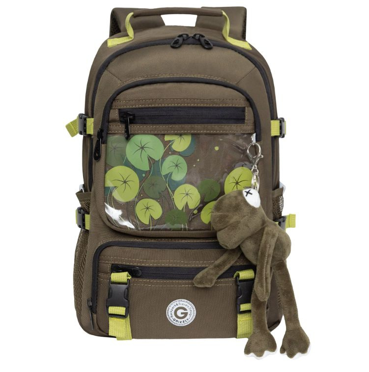 Рюкзак школьный Grizzly RG-465-1, лягушка #1