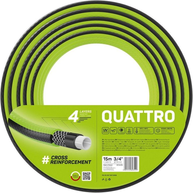 Шланг для полива Cellfast QUATTRO 3/4" 15 м 10-074 #1