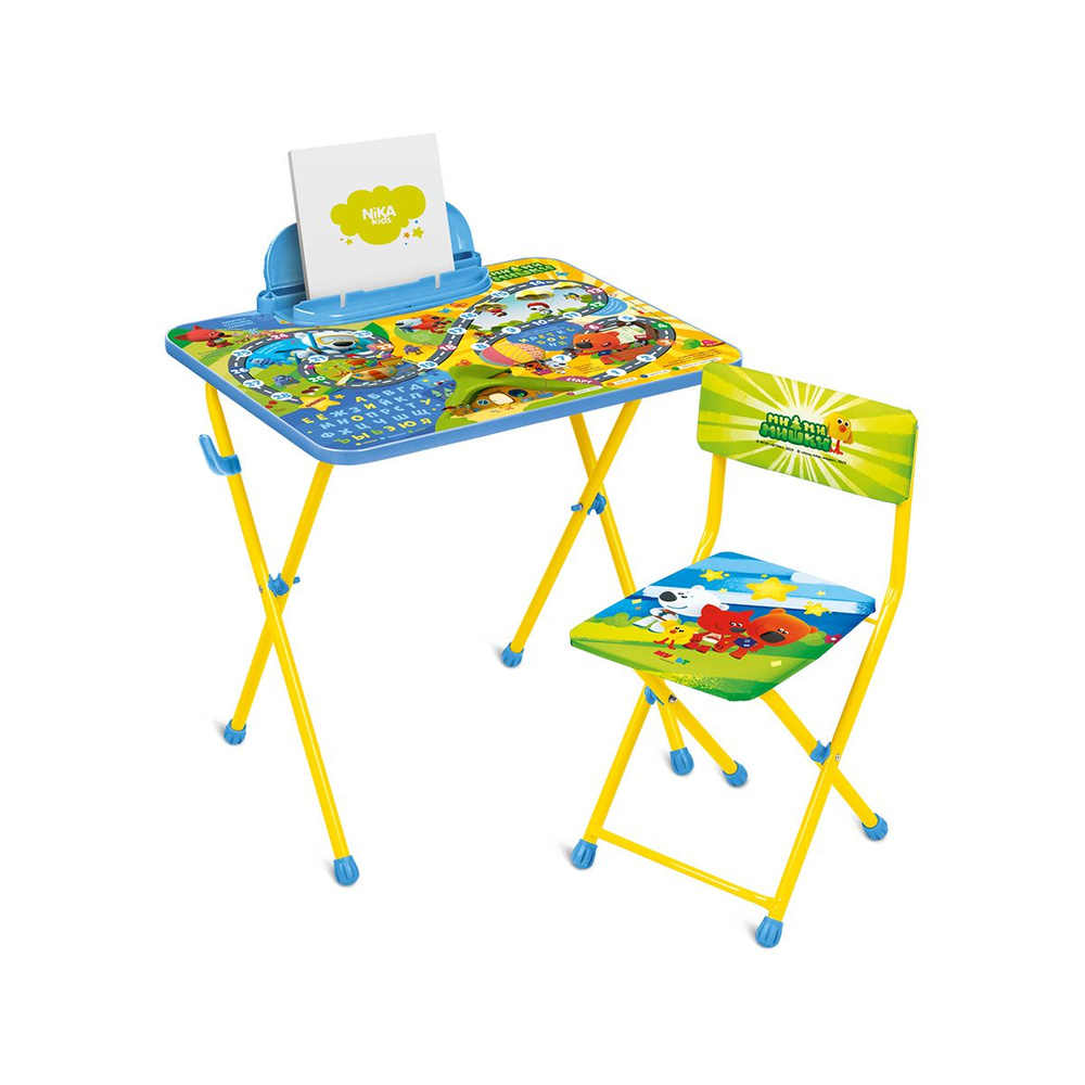 Комплект детской мебели Nika Ми-Ми-Мишки, стол + стул, желтый  #1