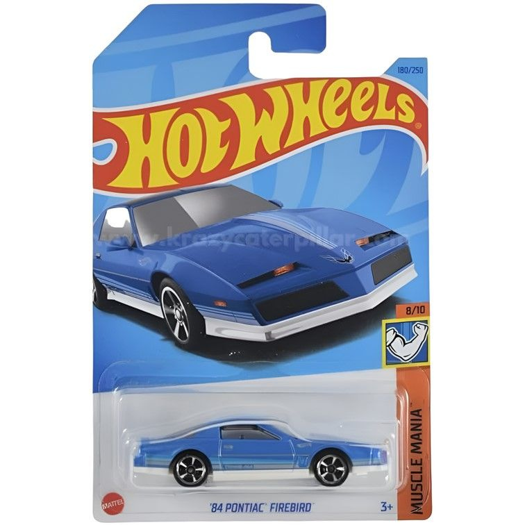 HKJ57 Машинка металлическая игрушка Hot Wheels коллекционная модель 84 Pontiac Firebird голубой  #1