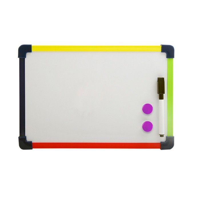 Доска магнитно-маркерная с магнитами и маркером "Цветная" 1х30х20 см, для школы, подарок для детй  #1