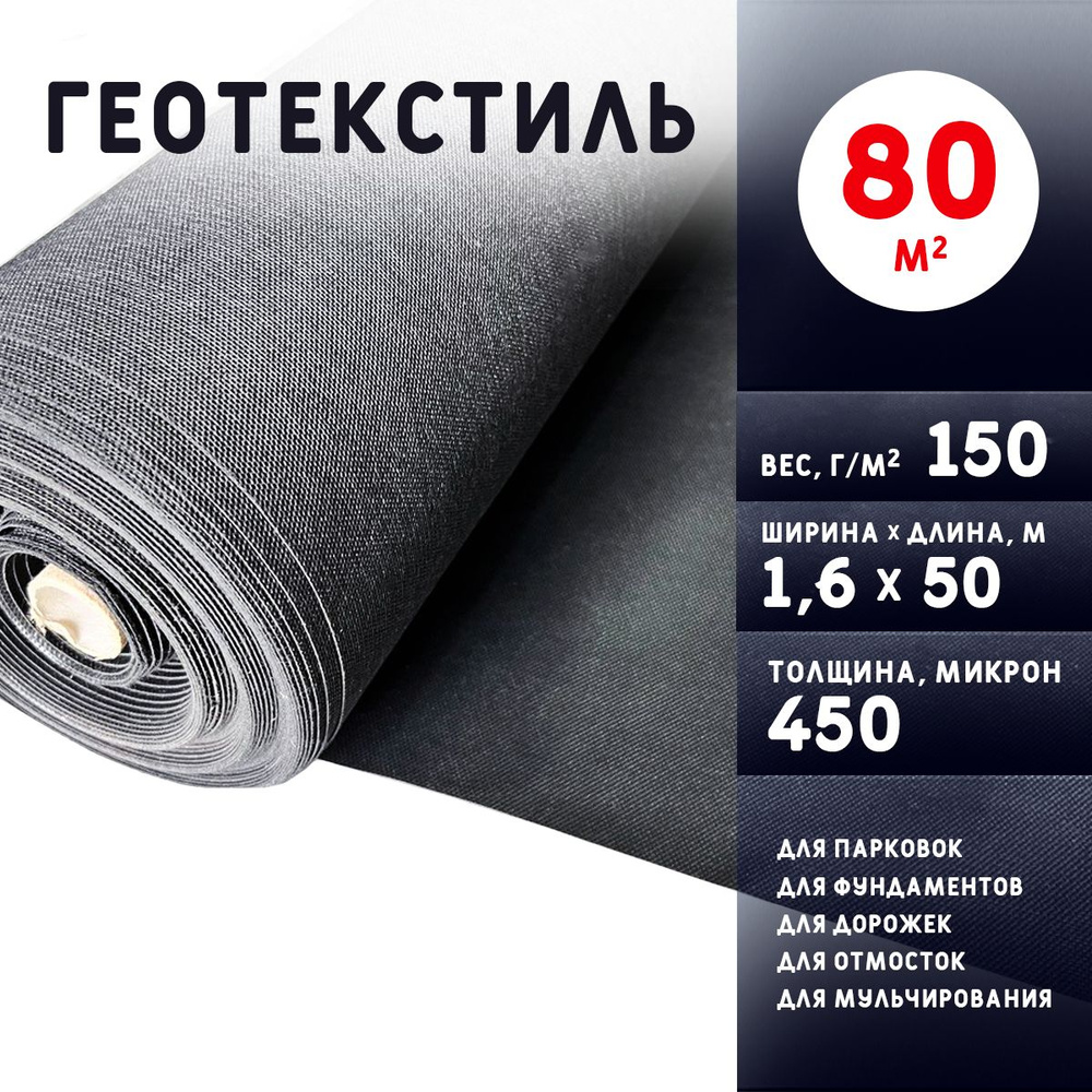 Геотекстиль 450 микрон (80 м2) #1