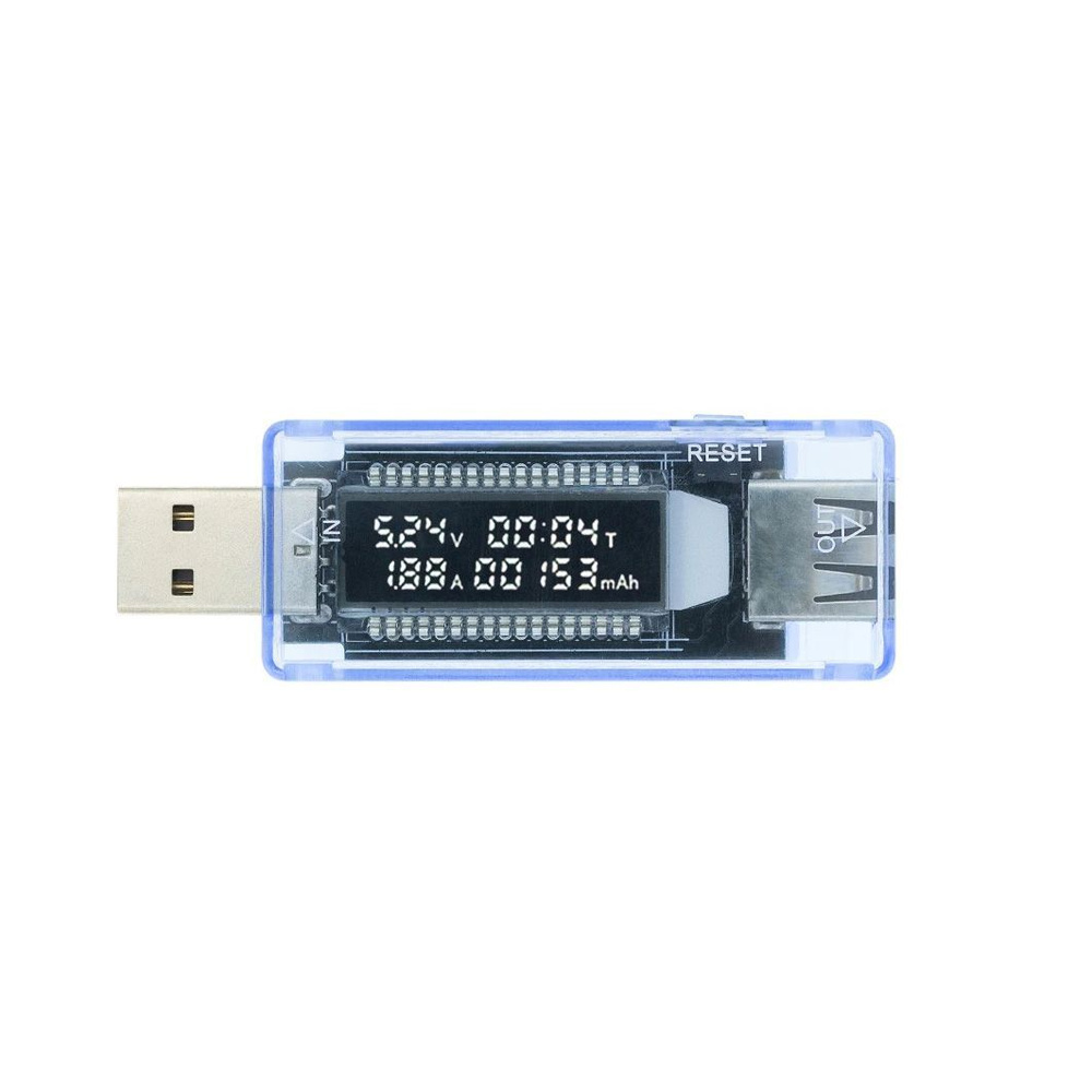 Цифровой USB тестер , измеритель напряжения, тока, емкости ...