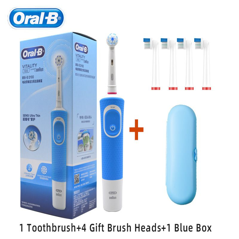 Oral-B Электрическая зубная щетка 电动牙刷, светло-синий, белый  #1