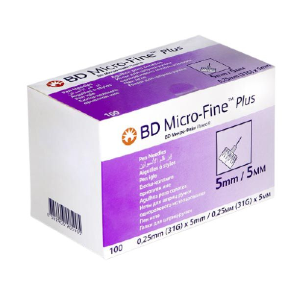 Иглы BD Micro-Fine Plus 0,25 мм (31G) х 5 мм 100 шт #1