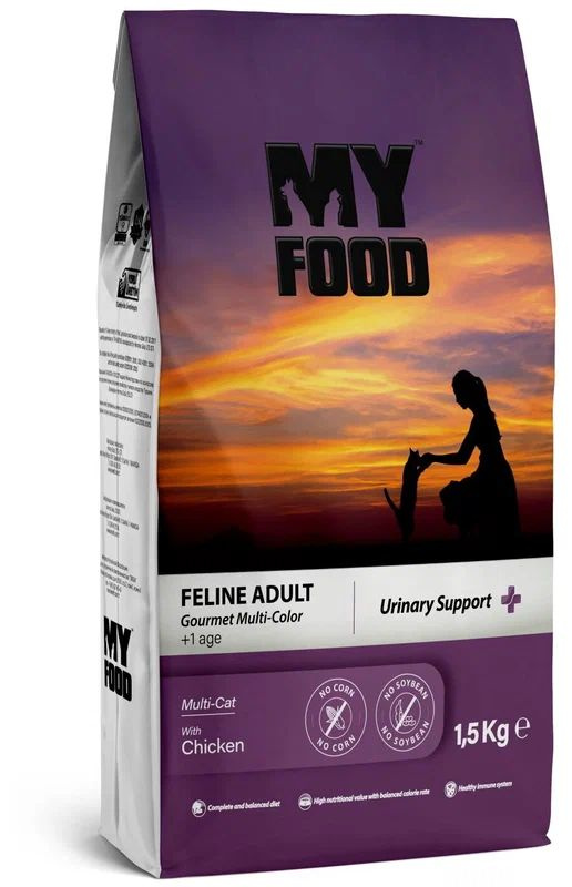 Myfood Urinary для поддержки мочевыводящей системы кошек с курицей 1,5 кг  #1