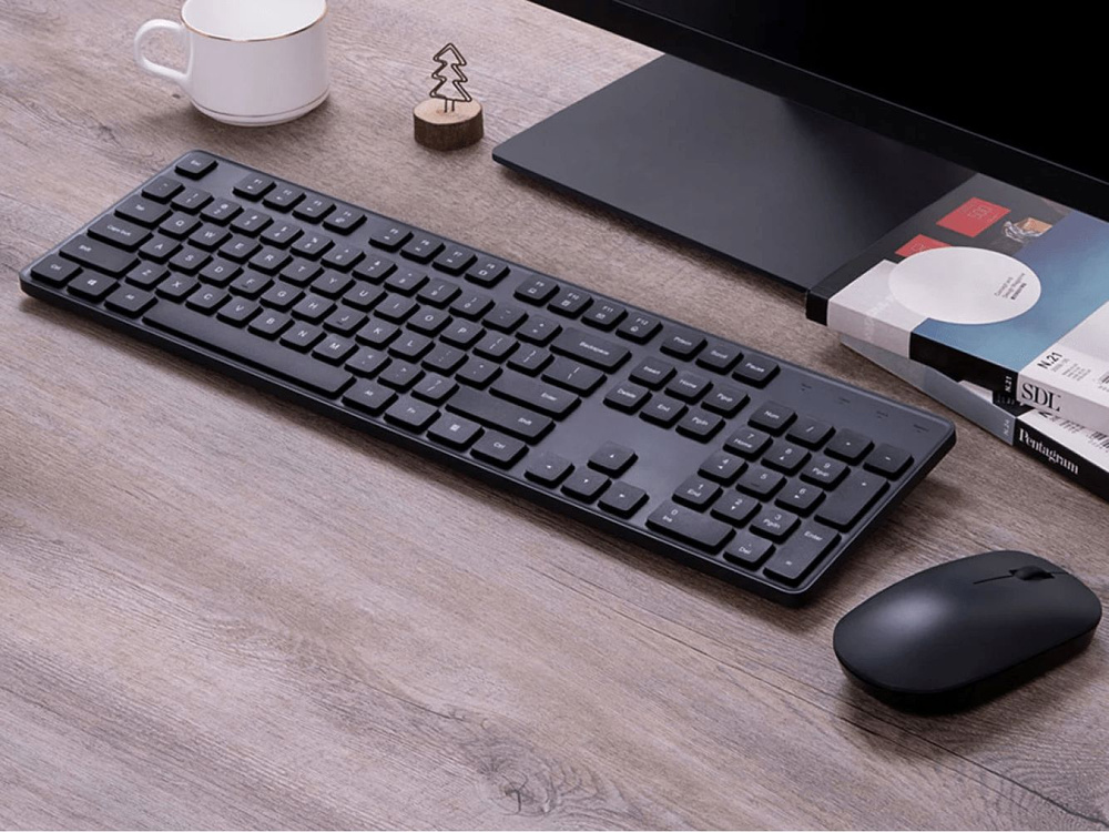 Xiaomi Комплект мышь + клавиатура беспроводная WXJS01YM, Английская раскладка, черный  #1