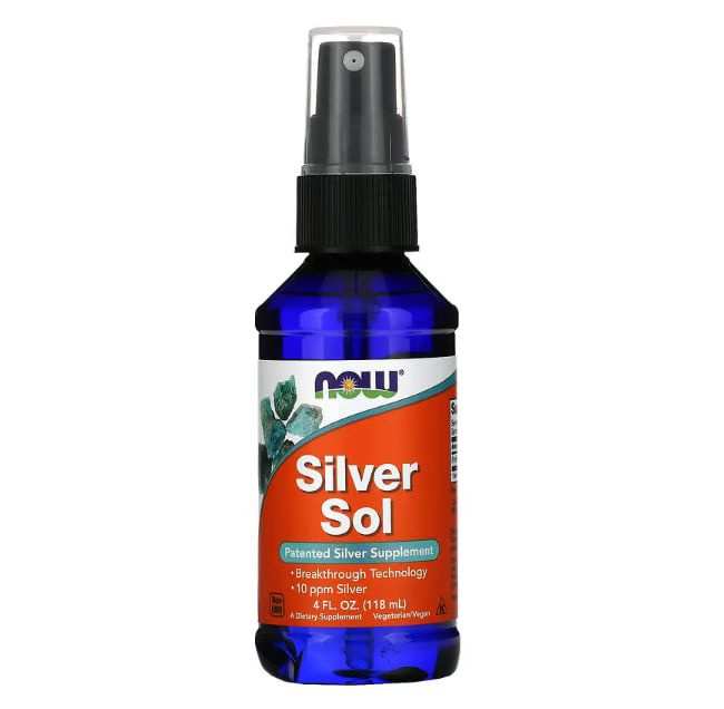 NOW Foods, Silver Sol, серебряная вода, 118 мл (4 жидк. унции) #1