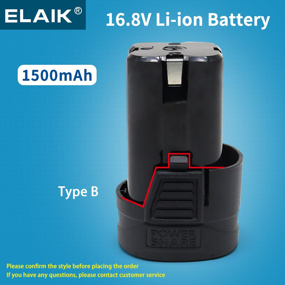 ELAIK 16,8в 1500mah литиевая батарея (1 шт), подходит для отвертки, электрические сверла  #1