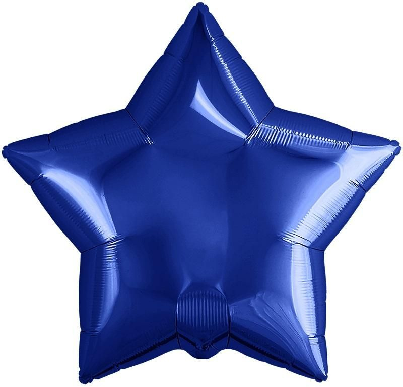 Воздушный шар, Весёлая затея, Звезда Dark Blue металлик Россия  #1