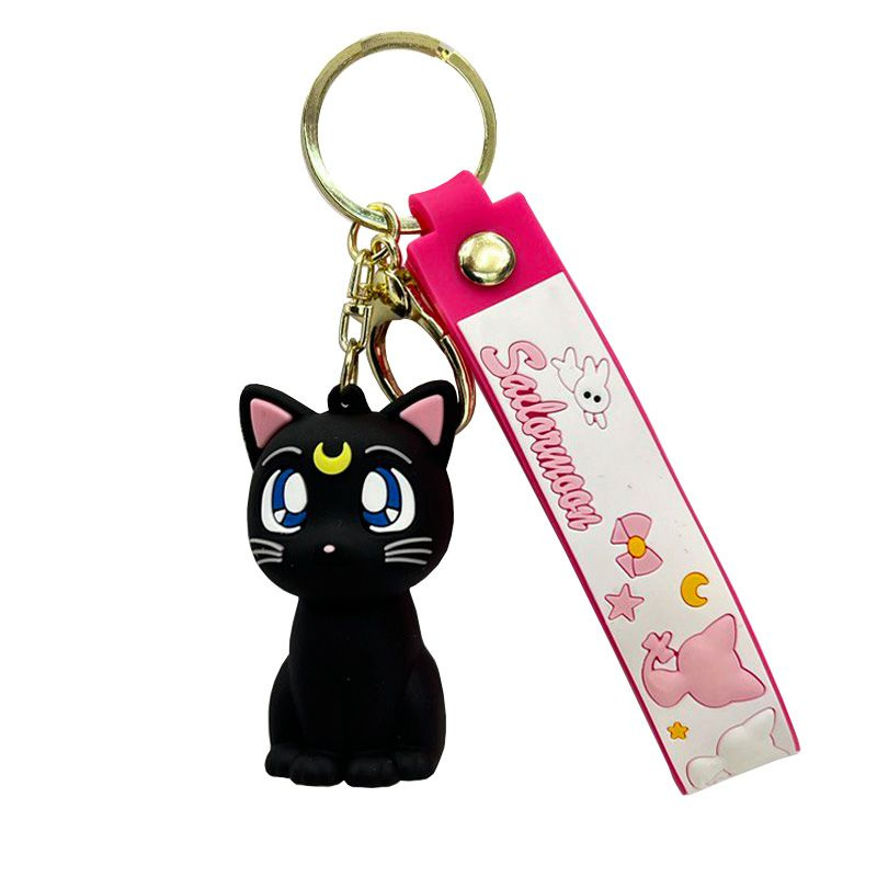 Брелок резиновый для ключей Sailor Moon (Luna) #1