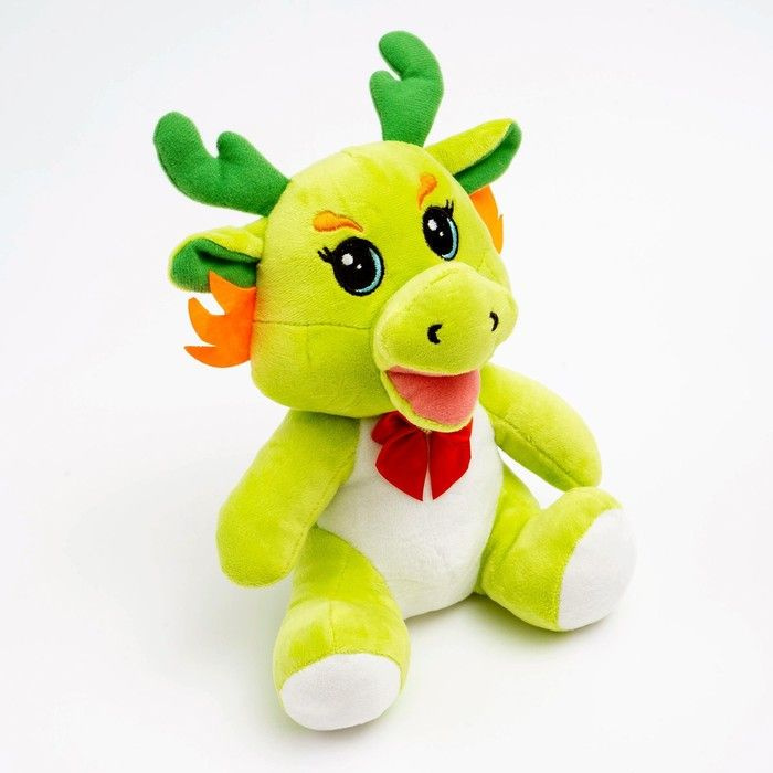 POMPOSHKI Мягкая игрушка "Дракон", 22 сантиметра, цвет зелёный  #1