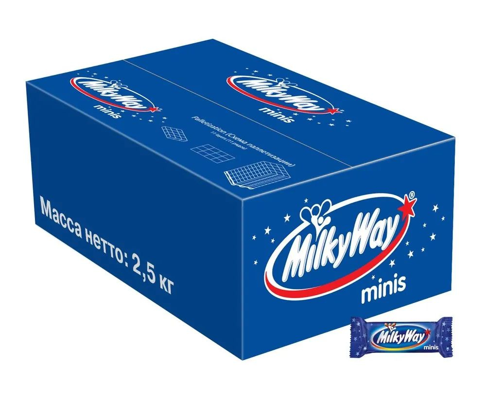 Шоколадные батончики Milky Way Minis 2,5 кг - купить с доставкой по ...
