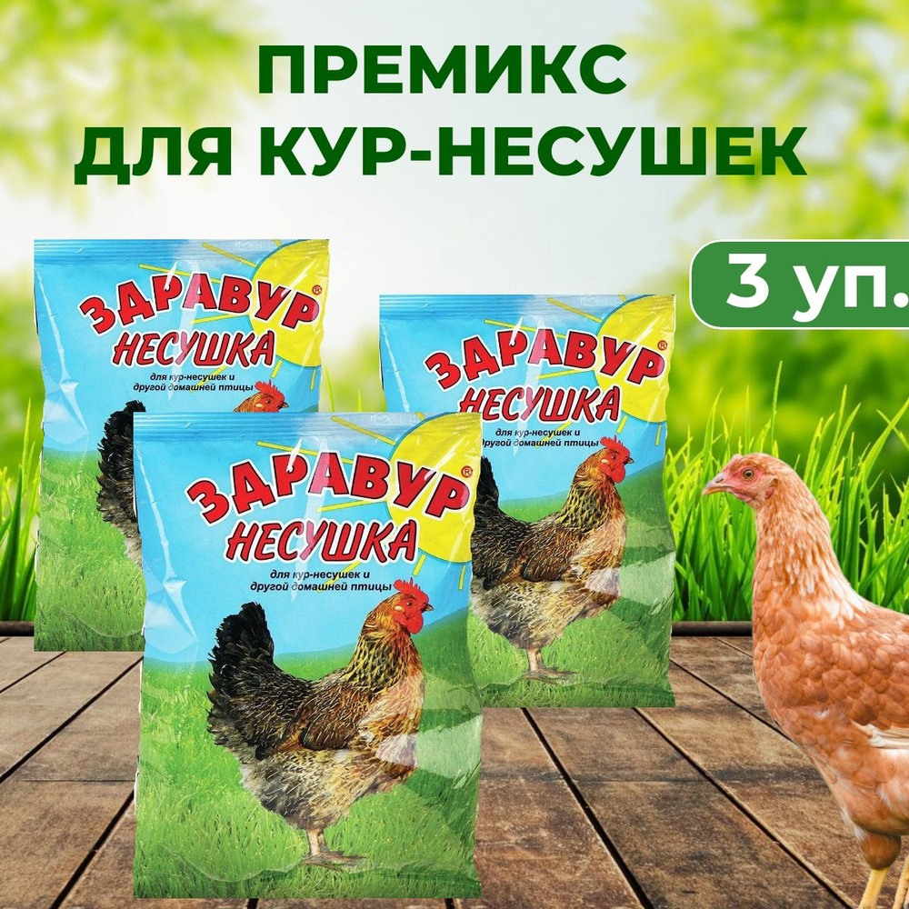 Премикс Здравур Несушка 250 г комплект 3 упаковки #1