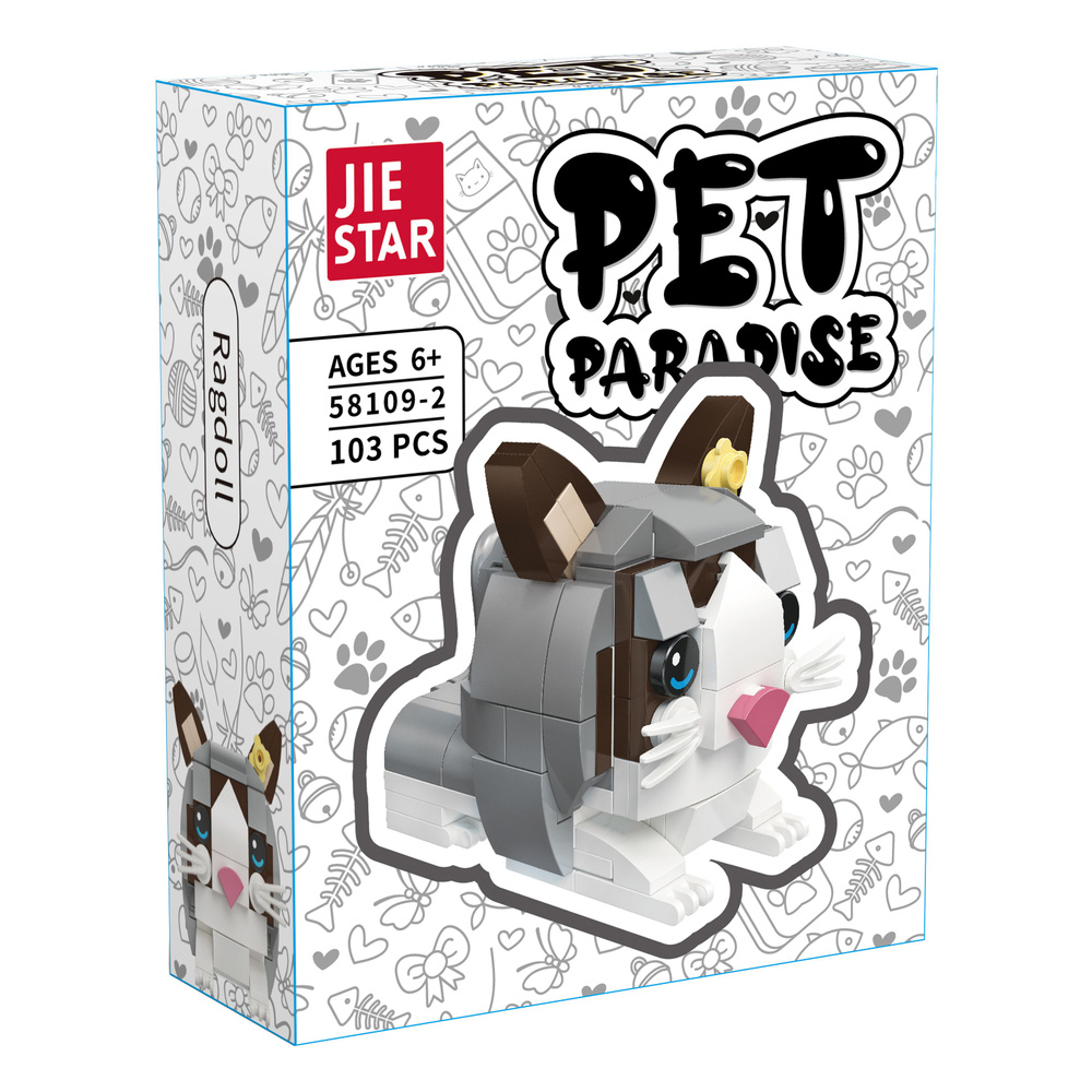 Конструктор JIE STAR Pet Paradise: Рэгдолл, 103 дет. (58109-2) #1