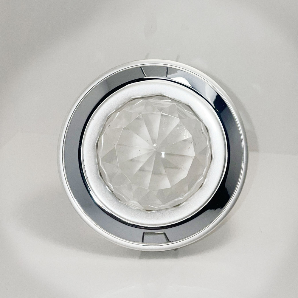 Светильник точечный литой встраиваемый, с декоративным кристаллом,под лампу MR16 GU5.3,белый жемчуг/хром/белый #1