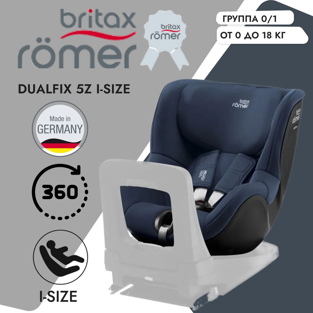 Детское автокресло Britax Romer Dualfix 5Z i-Size Indigo Blue #1