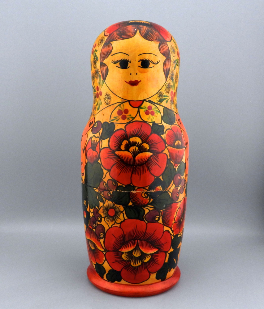 Матрешка 31 см дерево роспись СССР купить по низким ценам в интернет ...