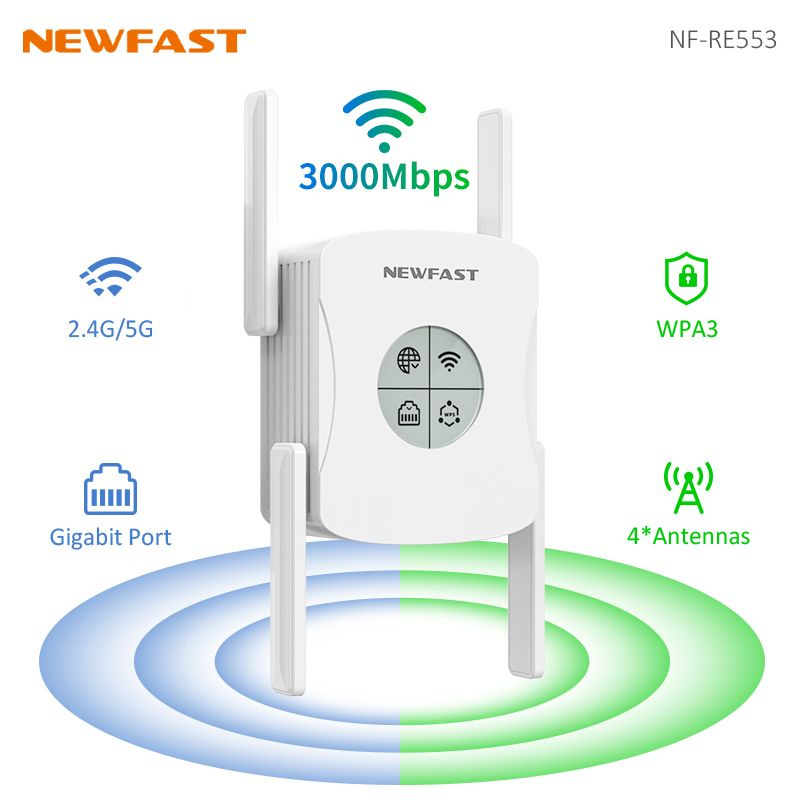 Усилитель Wi-Fi-сигнала NEWFAST усилитель сигнала wi-fi 1800 Мбит/с 4 ...