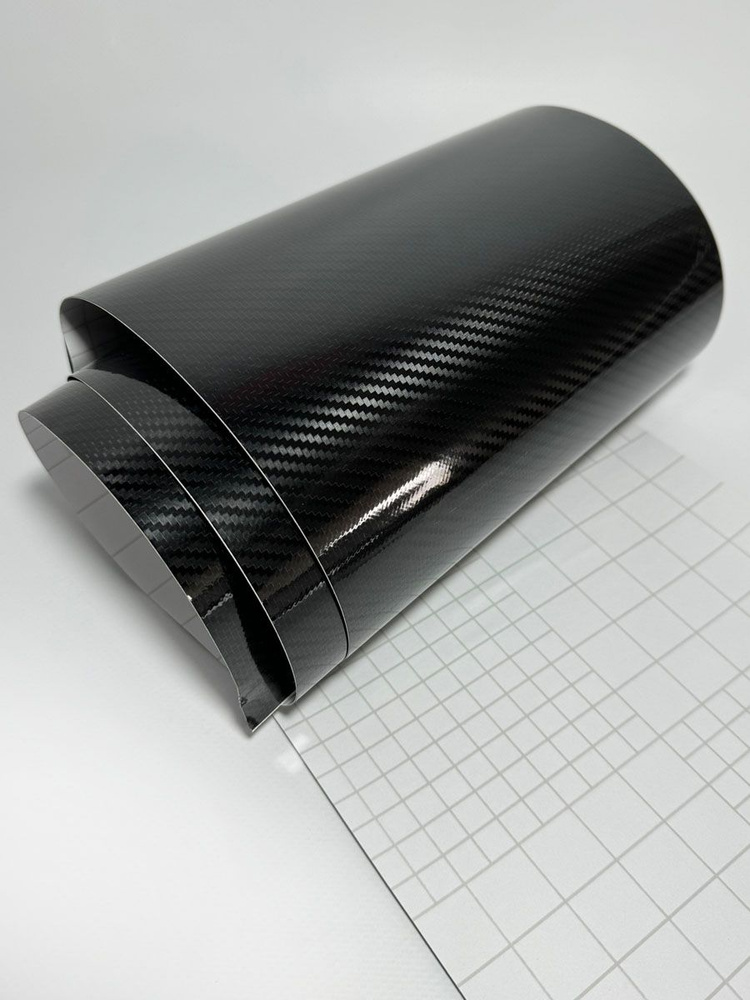 SunGrass / Виниловая пленка для авто карбон черный 5D глянцевый - 152х50 см / Пленка самоклеящаяся для #1