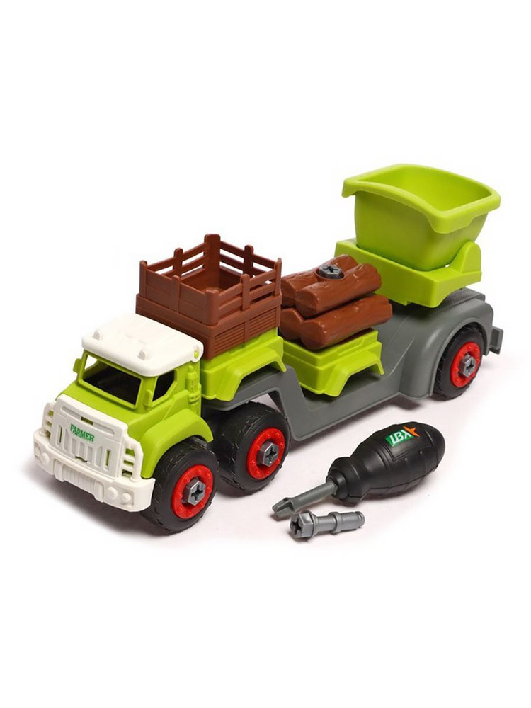 Конструктор грузовой автомобиль Farmer с отверткой DIY Toy 269-43  #1